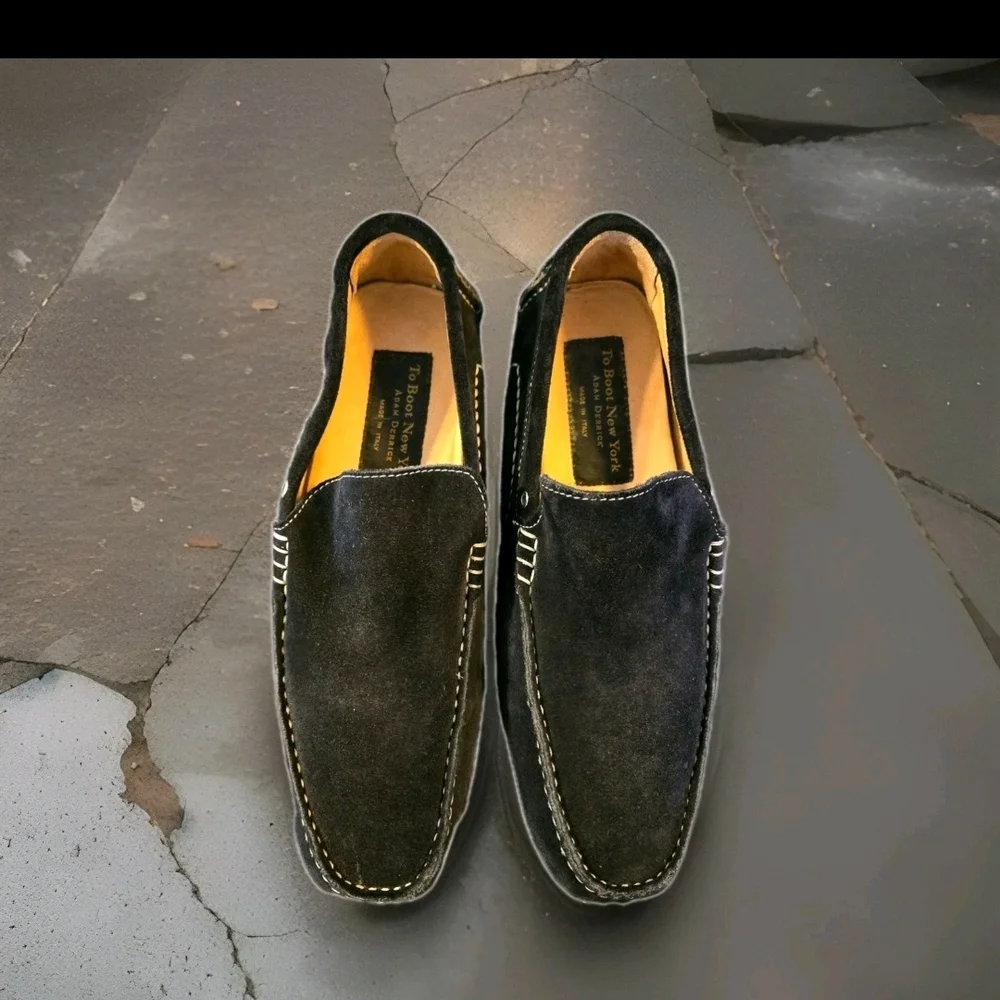 To Boot New York Adam Derrick 91801 Suede Driving Loafers Men’s 7.5 Italy EUC